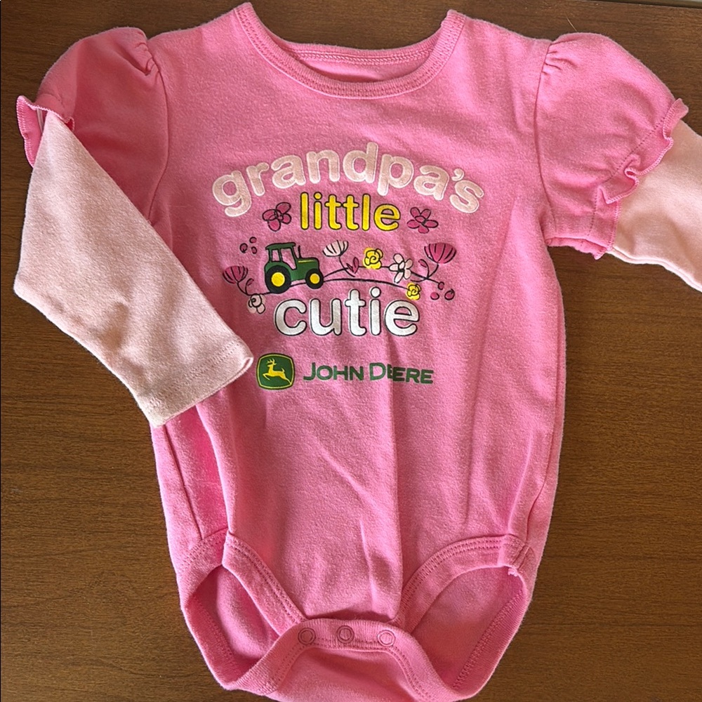 John Deere baby onsie